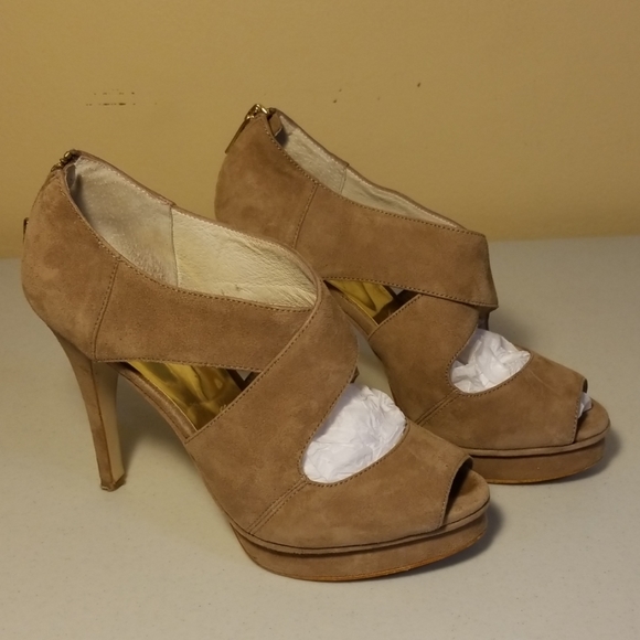 MICHAEL Michael Kors Shoes - Michael Kors Elena Cross Strap Suede Heels